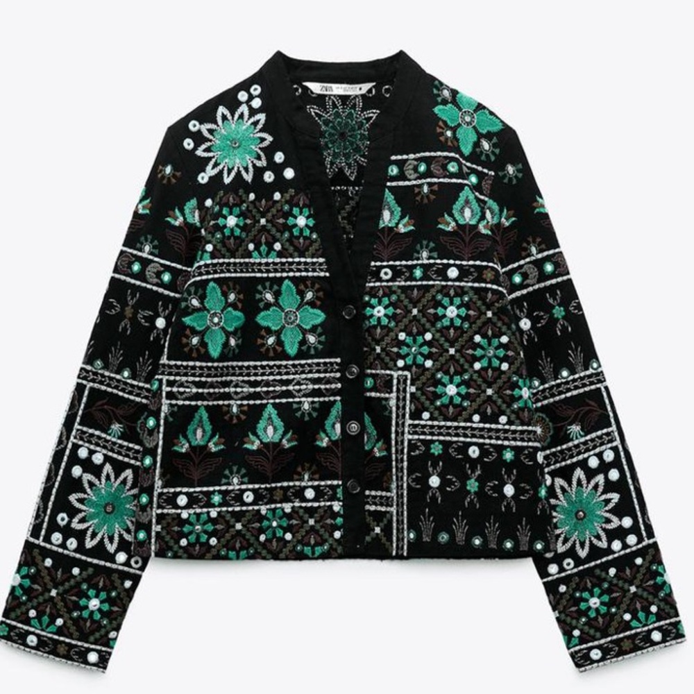 Zara embroidery Jacket